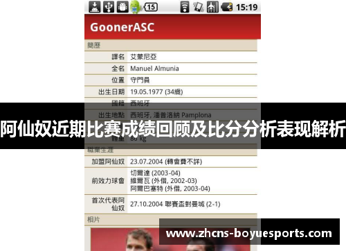 阿仙奴近期比赛成绩回顾及比分分析表现解析 阿仙奴近期比赛成绩回顾及比分分析表现解析