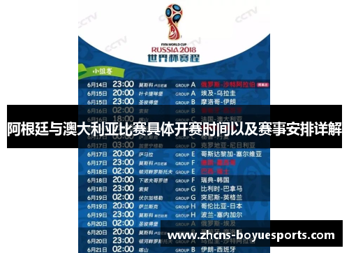 阿根廷与澳大利亚比赛具体开赛时间以及赛事安排详解 阿根廷与澳大利亚比赛具体开赛时间以及赛事安排详解